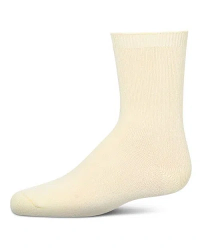 Memoi Babies'  Kid's Basic Soft Rayon Crew Socks In Yellow