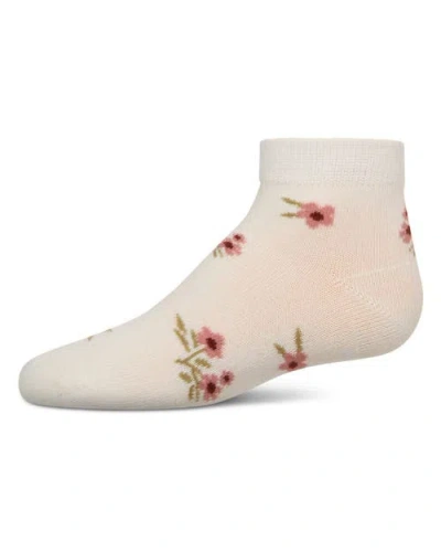 Memoi Kid's Blissful Bloom Anklet Socks In White