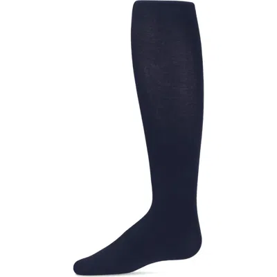 Memoi Kid's Cotton Blend Non-pilling Opaque Tights In Black