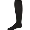 Memoi Kid's Cotton Blend Non-pilling Opaque Tights In Black