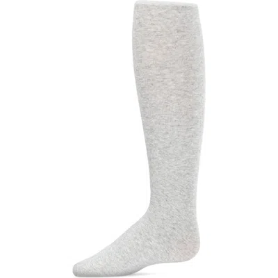 Memoi Kid's Cotton Blend Non-pilling Opaque Tights In Gray