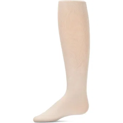 Memoi Kid's Cotton Blend Non-pilling Opaque Tights In Neutral