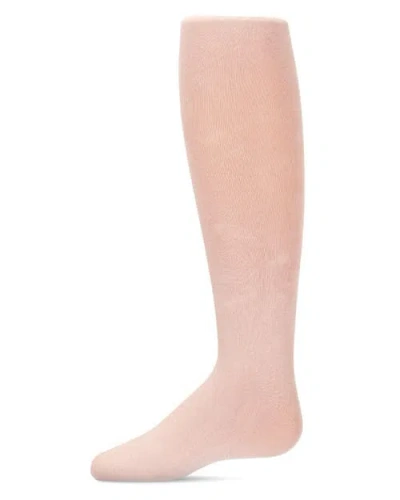 Memoi Kid's Cotton Blend Non-pilling Opaque Tights In Pink