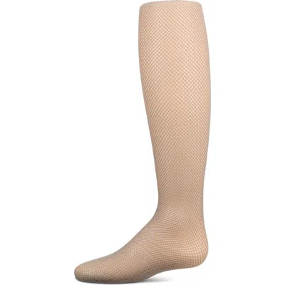 Memoi Kid's Mini-net Fishnet Tights In Gold