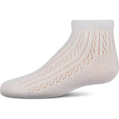 Memoi Kid's Pelerine Anklet Socks In White