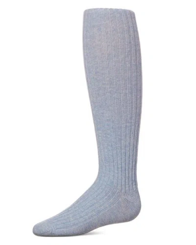 Memoi Kid's Ribbed Cotton Sweater Tights In Gray