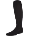 Memoi Kid's Ribbed Cotton Sweater Tights In Black