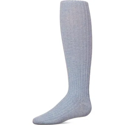 Memoi Babies'  Kid's Ribbed Cotton Sweater Tights In White
