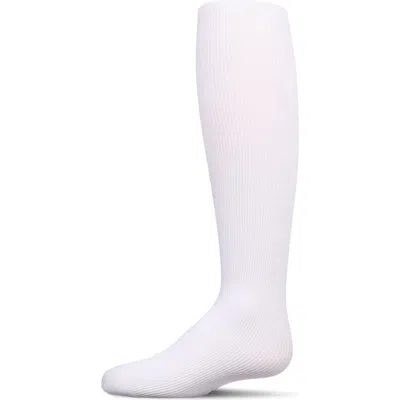 Memoi Babies'  Kid's Ribbed Supreme Cotton Blend Non-pilling Tights In Blue