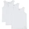 Memoi Kid's Sleeveless Cotton Tank 3-pack In White