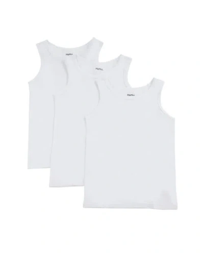 MEMOI MEMOI KID'S SLEEVELESS COTTON TANK 3-PACK