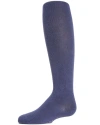 Memoi Kid's Soft Pima Cotton Opaque Tights In Blue