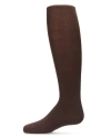 Memoi Kid's Soft Pima Cotton Opaque Tights In Brown