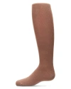 Memoi Kid's Soft Pima Cotton Opaque Tights In Brown