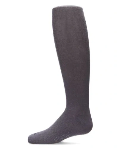 Memoi Kid's Soft Pima Cotton Opaque Tights In Gray