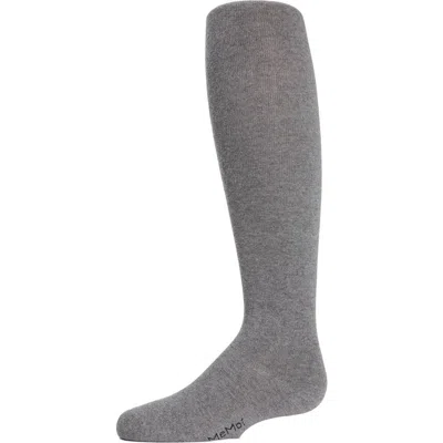 Memoi Babies'  Kid's Soft Pima Cotton Opaque Tights In Gray