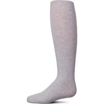 Memoi Babies'  Kid's Soft Pima Cotton Opaque Tights In Gray