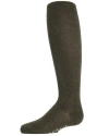 Memoi Kid's Soft Pima Cotton Opaque Tights In Green