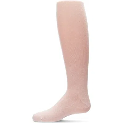 Memoi Babies'  Kid's Soft Pima Cotton Opaque Tights In Pink
