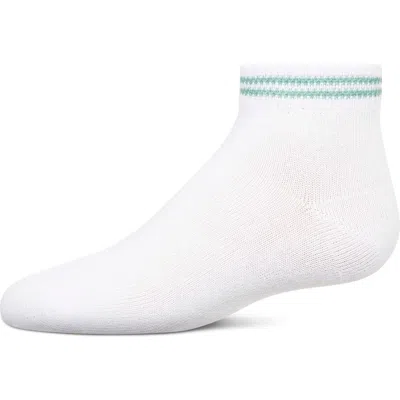 Memoi Kid's Ziggy Double Ring Anklet Sock In White