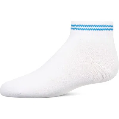 Memoi Kid's Ziggy Double Ring Anklet Sock In White