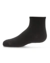 Memoi Kids' 3 Pair Pack Mid Cut Cotton Blend Socks In Black