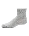 Memoi Kids' 3 Pair Pack Mid Cut Cotton Blend Socks In Gray