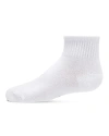 Memoi Kids' 3 Pair Pack Mid Cut Cotton Blend Socks In White