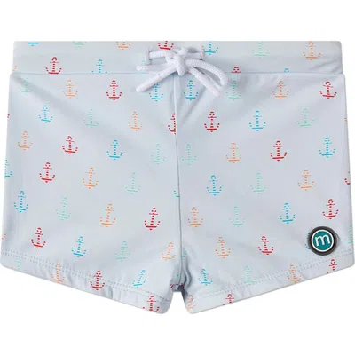 Memoi Babies'  Kids' Anchor-print Chlorine-resistant Swim Shortie In Blue