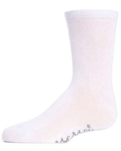 Memoi Kids' Basic Cotton Blend Crew Socks In Gray