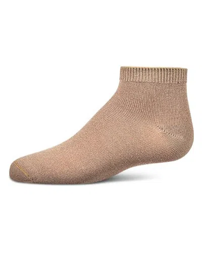 Memoi Kids Basic Silky-soft Rayon-blend Fine-gauge Ankle Sock (baby) In Desert