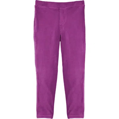 Memoi Kids' Comfort Stretch Cotton Blend Leggings In Purple