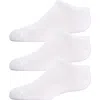 Memoi Kids Low Cut Cotton Blend Socks 3-pack In White