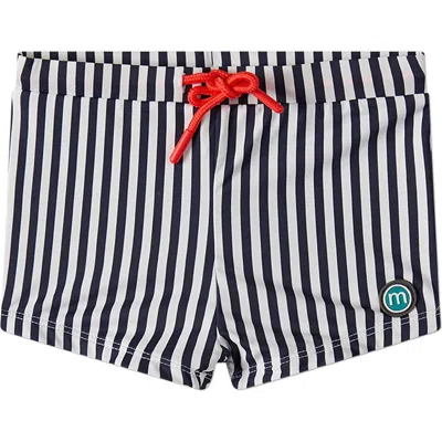 Memoi Babies'  Kids' Nautical-striped Swim Shortie In Navy