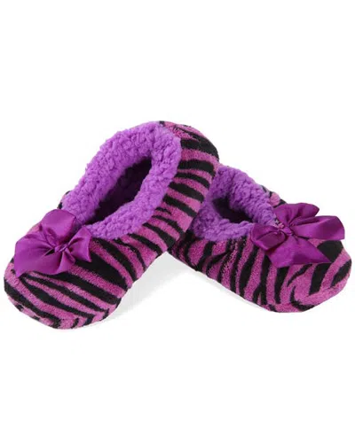 Memoi Kids' Party Animal Zebra Stripe Slippers (toddler, Little Kit & Big Kid) In Pink