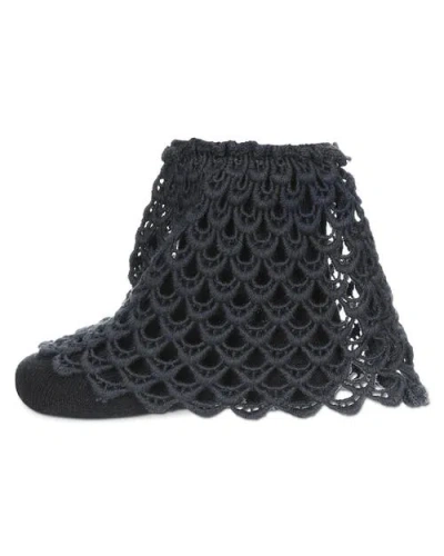 Memoi Babies'  Lacy Loopsy Anklet Sock In Black