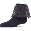 Memoi Kids'  Lacy Loopsy Anklet Sock In Black