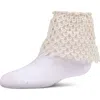 Memoi Kids'  Lacy Loopsy Anklet Sock In White