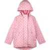 Memoi Lined Raincoat With Attached Storage Pouch In Pink