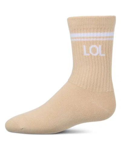 Memoi Kids'  Lol Athletic Crew Socks In Gray