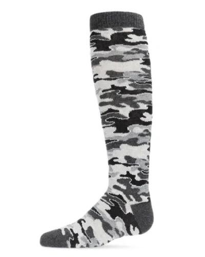 Memoi Kids'  Lurex Camo Knee High Socks In Red