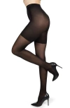 Memoi Lustre Shaper Tights In Black