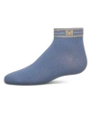 Memoi Babies'  M Multi Line Anklet Socks In Blue