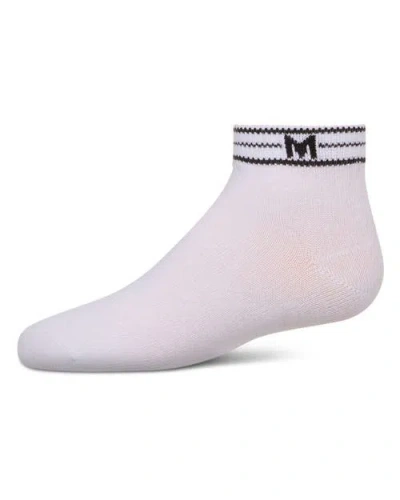 Memoi Babies'  M Multi Line Anklet Socks In White