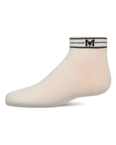 Memoi Babies'  M Multi Line Anklet Socks In Neutral