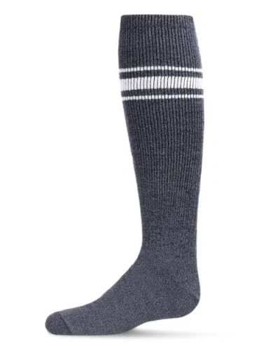 Memoi Kids'  Marled Ribbed Stripe Knee High Socks In Blue
