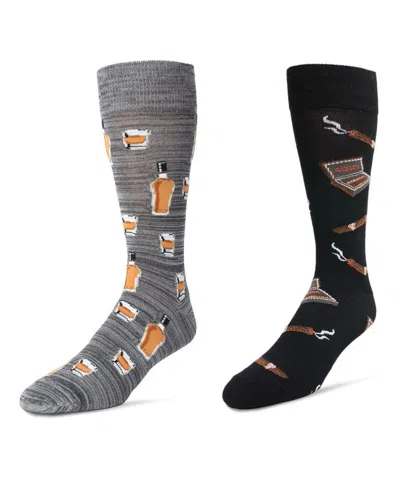 Memoi Men's Crew Drink Assortment Socks, Pair Of 2 In Multi