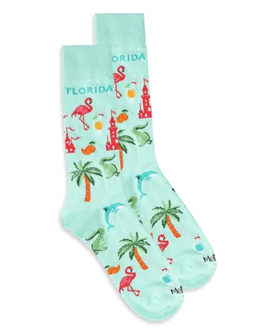 Memoi Men's Destination Rayon From Bamboo Novelty Crew Socks In Florida