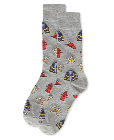Memoi Men's Occupation Novelty Crew Socks In Firefighter