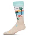 Memoi Men's Paradise Novelty Crew Socks In Multi